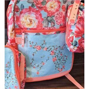 Wonder Nation Girl 17in Unicorn Peach Floral Bookbag School Travel Backpack NWOT
